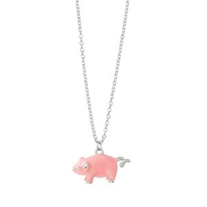 3D Epoxy Pig Pendant Necklace
